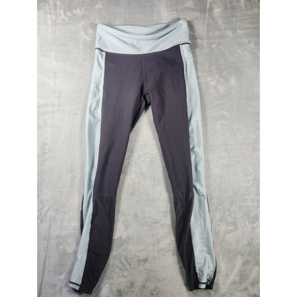 FABLETICS Gray And‎ Light Blue W/Mesh Legs Yoga Leggings Sz S